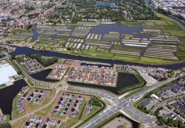 Luchtfoto Grens Heerhugowaard en Langedijk